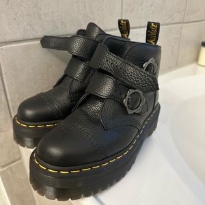 Doc Marten Devon flower buckle booties